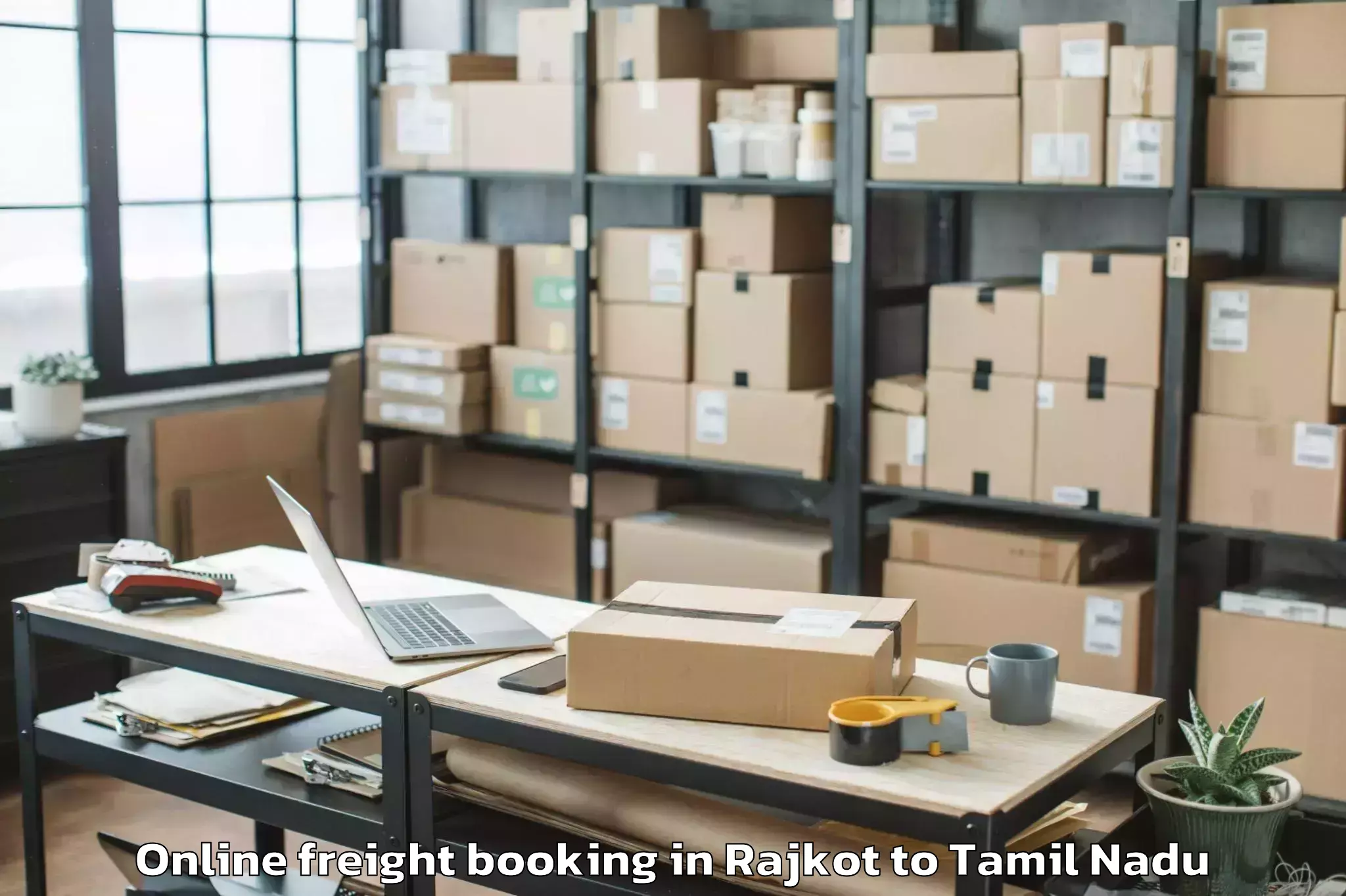 Affordable Rajkot to Kanchipuram Online Freight Booking